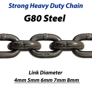 Grade 80 Steel Lifting Chain Black Oxide Welded Round Link <b>Hoist</b> for Industrial Crane Mining High Strength Grade 80 Lif - Product Image 5
