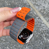 Pour Iwatch Band Double trou respirant Silicone fermoir magnétique Iwatch respirant Silicone Apple Watch Bracelet Bracelet