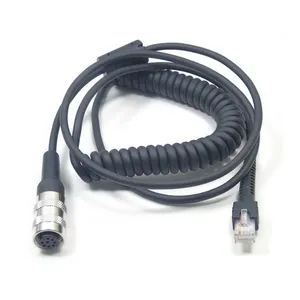 Kabel kustom RJ45 RJ50 tahan air IP65 PG jenis konektor melingkar 2 4 6 8 12 14 16 23 pin din laki-laki disesuaikan kabel M16