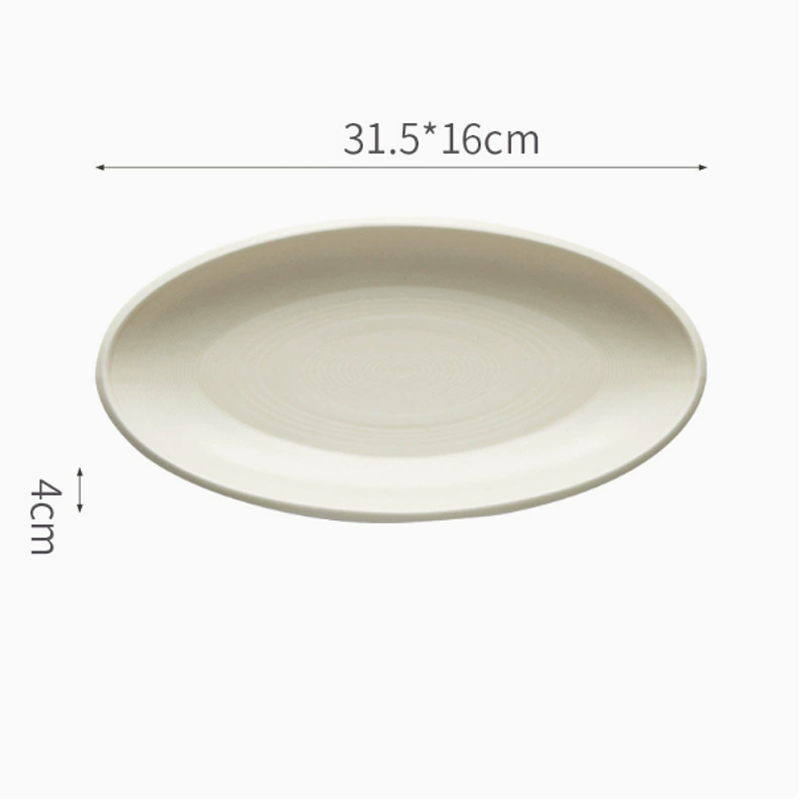 Tazón ovalado de 12 pulgadas amarillo