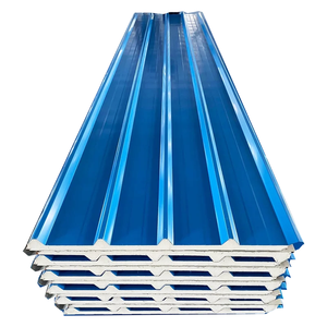 Pur/PU/PIR/PUF Polyurethane bọt cách nhiệt cách nhiệt bánh sandwich tường mái Panels đối với đúc sẵn nhà cho kho thép - Product Image 1