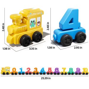 Juego de Tren Magnético con Números para Niños Pequeños, Juguete de Conteo y Clasificación de Colores, Juguete Educativo, Tren de Plástico, Regalo de Cumpleaños para Niños y Niñas - Product Image 3