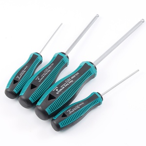 Set di chiavi esagonali <span class=keywords><strong>a</strong></span> <span class=keywords><strong>brugola</strong></span> H1.5-H8 con impugnatura in PP nero, estremità <span class=keywords><strong>a</strong></span> sfera da 50 mm, di grado industriale, con coppia regolabile, finitura cromata, mini cacciavite - Product Image 1