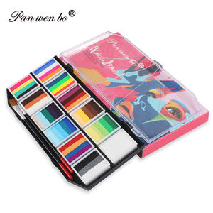 Conjunto de paleta de <span class=keywords><strong>pintura</strong></span> facial para <span class=keywords><strong>Halloween</strong></span>, 12 colores, maquillaje de <span class=keywords><strong>cara</strong></span> y cuerpo arcoíris, nuevo - Product Image 6