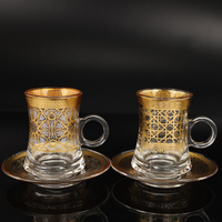Lot de 12 tasses à café arabes réutilisables en verre, tasses à thé turques
