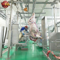 Ligne de traitement du bétail industrielle en acier inoxydable SUS304, haute capacité, pour abattage de bovins, installation lourde pour l'abattage de vaches