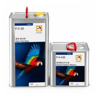 طلاء شفاف عالي اللمعان من البولي يوريثان الأكريليك ثنائي المكونات Glasurit P-C-30 لإعادة طلاء السيارات مع مصلب سريع وعادي وبطيء