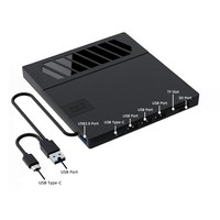 Lecteur de CD/DVD externe portable 7 en 1, graveur haute vitesse, lecteur de disques avec fente pour carte SD/TF pour ordinateur portable
