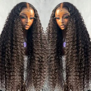 Bán Buôn Lớp Biểu Bì Phù Hợp Nguyên Ấn Độ Tóc Giả Tóc Con Người Cho Phụ Nữ 13X6 Đầy Đủ Phía Trước HD Ren Tóc Giả Tóc Con Người Ren Phía Trước Sóng Nước Tóc Giả - Product Image 2