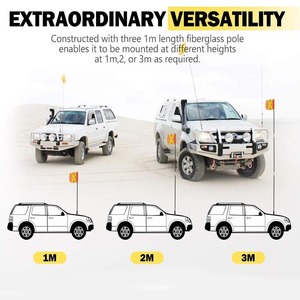 8ft 10ft 12ft <span class=keywords><strong>4x4</strong></span> trang bị cờ an toàn 3M 3 phần cực khai thác roi Kit cát cồn cát an toàn roi cờ cực cho xe tải của tôi Pickup - Product Image 5