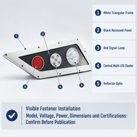 Lampu Depan SHIZI Metro, Rumah Segitiga, Sinyal LED, Reflektor, OEM ODM, Lampu Penanda Samping, Lampu Eksternal untuk Kereta Api