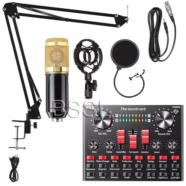 Wholesale Custom Card-Enabled Podcast Mixer Audio Condenser Wired Metal Polar Cardioid XLR Connector Microphone 20Hz-20kHz