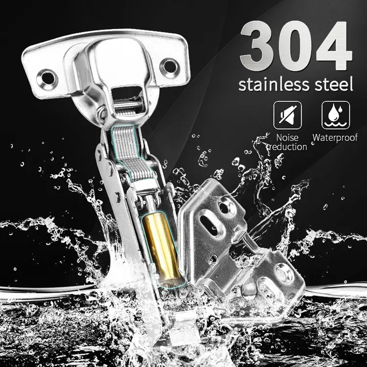 स्टेनलेस स्टील 304 एसएस वियोज्य दरवाजा टिका के लिए हाइड्रोलिक नरम करीब काज रसोई फर्नीचर फिटिंग
