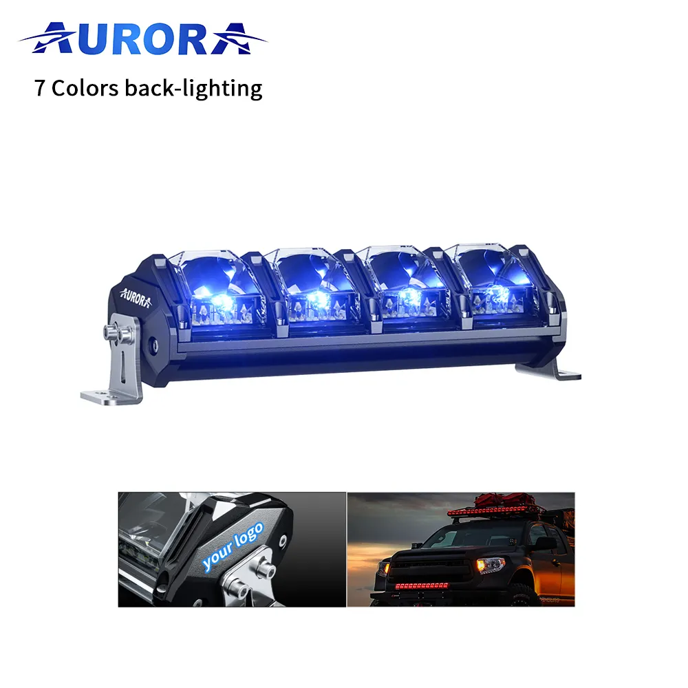 AURORA Patent sıcak satış yüksek düşük işın araba Offroad sürüş RGB Led ışık çubuğu