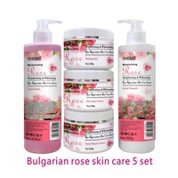 Ensemble de soins de la peau au curcuma et à la rose, best-seller des salons de beauté - Kit de soins de la peau massant hydratant et raffermissant en cinq étapes