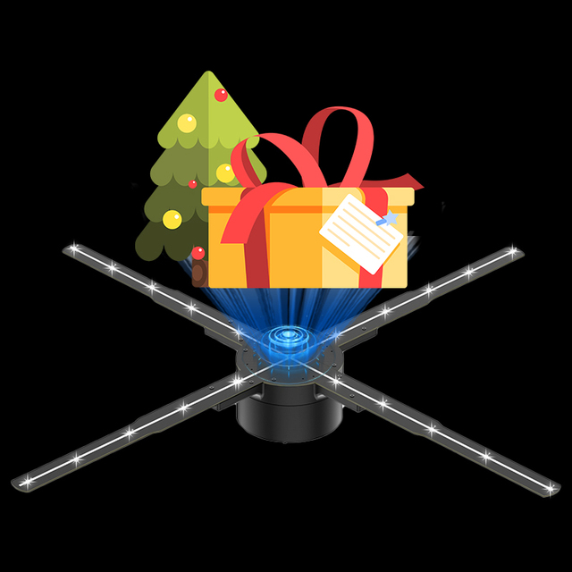 Professional 60cm 3D Hologram Indoor Advertising Fan with 2200 Nit Brightness and 176 Viewing Angle