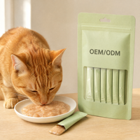 Friandises humides pour chats riches en protéines, sans céréales, faibles en gras, saveur poulet, saumon, thon, 100% viande naturelle, pour la santé de la peau et du pelage, riches en vitamines