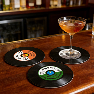 Custom Disposable Beer Coffee Drink Coaster Paper Mat Eco Friendly 3.5inch Absorbent Paper Coaster for Restaurant