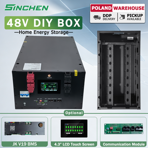 Boîtier vide pour kit batterie DIY 48V pour le marché européen, avec BMS JK V19, empilage horizontal, pour systèmes d'alimentation hors réseau - Product Image 1