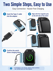 Adaptateur de <span class=keywords><strong>chargeur</strong></span> magnétique USB-C SIKAI pour montre connectée <span class=keywords><strong>Huawei</strong></span> Kids Watch X1/Pro/5X/5 Pro/4X – Convertisseur de charge de secours portable pour les voyages des enfants - Product Image 6