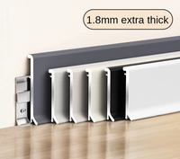 Papan Skirting Paduan Aluminium Tebal Sistem Pasang Cepat Profil Lis Dinding Sudut Melengkung Modern Minimalis Berbahan Logam Anodized