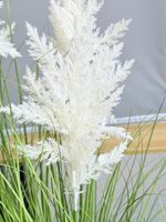 Grande plante artificielle d'herbe de la pampa en pot, fausse herbe de la pampa séchée avec des plumes douces pour la décoration bohème de la maison, du bureau et du salon