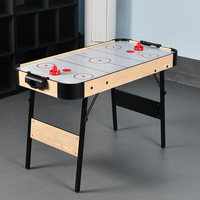 Table de hockey sur air pliable XLAN de 48 pouces pour la famille, ensemble de jeu de hockey sportif pliable avec 2 rondelles, 2 poussoirs, salle de jeux à domicile