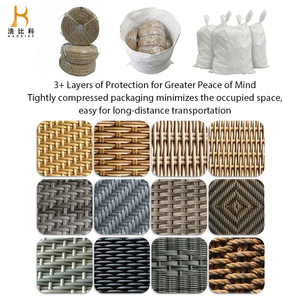 Material de tejido marrón blanqueado de alta calidad, Mimbre sintético de ratán en venta - Product Image 4