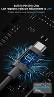 Mini Cable para Starlink Mini USB C a DC Cable de alimentación a prueba de agua 100W Entrada 20V USB Tipo C a DC Cable
