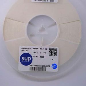 Bulk Discount RR1608 0603L93R1FT 0603 1608 Resistors Chip Resistors SMD Resistors 93.1ohm 1% 1/10W Thick Film Resistor - Product Image 1