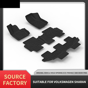 Alfombrillas de coche para <span class=keywords><strong>Volkswagen</strong></span> <span class=keywords><strong>Sharan</strong></span> (2012-2019) Ecológico Resistente al desgaste Antideslizante Impermeable Heavy Duty - Product Image 3