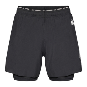 <b>Men's</b> Black Quick Dry Sport <b>Shorts</b> Elastic Waist Solid Color Knitted Polyester <b>Short</b> Length Mid Waist Style - Product Image 1