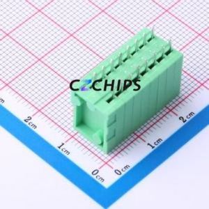 DB141V-2.54-8P-GN Spring Terminal Block Through hole Component (THT),P=2.54mm Connector 1x8P 2.54mm Green 8P - Product Image 2