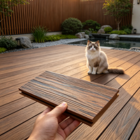 Échantillon disponible de terrasses en composite WPC, planches de terrasse extérieures imperméables, grain de bois personnalisé pour les importateurs en essai