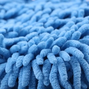 Màu xanh màu xanh lá cây màu đỏ màu vàng màu xám hai mặt microfiber Chenille rửa xe Mitt dày làm sạch sáp chi tiết chăm sóc tự động găng tay - Product Image 6