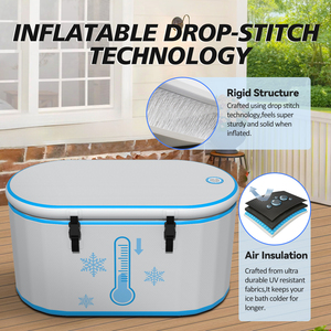 Fabrika toptan egzersiz sonrası kas kurtarma için şişme Spa jakuzisi PVC buz banyosu küvet - Product Image 3