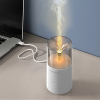 Diffuseur d'air miniature portable en plastique, diffuseur d'huiles essentielles pour voiture, humidificateur d'ambiance, diffuseur de parfum à la lumière des bougies, humidificateur de voiture