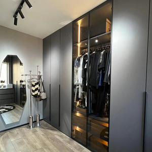 Luxury Wooden <strong>Wardrobe</strong> Organizer Modular <strong>Wardrobe</strong> System <strong>with</strong> <strong>Drawers</strong>, Adjustable <strong>Shelf</strong>, Rail, Custom <strong>Wardrobe</strong> - Product Image 1