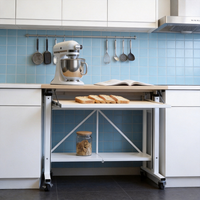 Table élévatrice portable moderne - Support multifonctionnel pliable en alliage d'aluminium pour salle à manger et stand de vente extérieur, support d'ordinateur de bureau durable