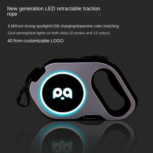Luxuriöse, Modische, Langlebige Einziehbare Hundeleine 3m Hochbelastbar mit LED-Beleuchtung für Training - Product Image 3