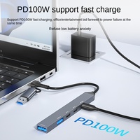 Concentrateur Hub OTG USB-C 2-en-1 Station d'accueil Hub haute vitesse avec 6 ports de charge rapide 100W Nouveau produit