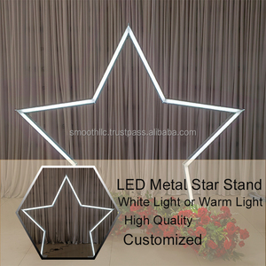 SMOOTH New <strong>Design</strong> Led Outdoor Christmas Decoration <strong>Arch</strong> With White Light Star <strong>Shape</strong> Bright Tunnel For Wedding <strong>Entrance</strong> Decor - Product Image 4