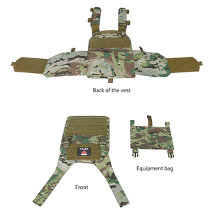 เสื้อกั๊กยุทธวิธีแบบปรับได้พร้อมระบบปลดเร็ว ผลิตจากไนลอน 500D เสื้อกั๊กอเนกประสงค์สำหรับกิจกรรมกลางแจ้ง ระบบโมลล์ สำหรับฝึกซ้อม CS พร้อมช่องใส่แผ่นกันกระสุน - Product Image 3