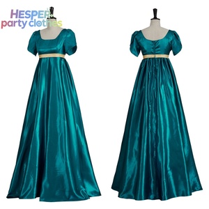 HESPER 19th Century Autumn Vintage Satin Retro Ball Gown Empire Waist Regency Dress <b>Spiderman</b> Cosplay Costume - Product Image 3