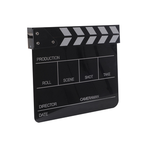 WF AA401 9.3"*11" Clapboard de cinéma Hollywood en bois avec bâtons noirs et blancs - Product Image 5