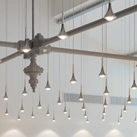 Lustre moderne en forme de goutte de pluie, LED, noir + or, abat-jour en cristal, hauteur réglable, minimaliste, haute luminosité Ra95