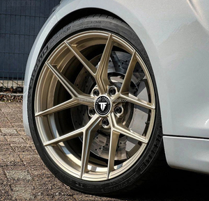 Rueda de Aleación de Bronce de 5 Radios 5x112, Rueda Forjada 5x112 para BMW 430i F82 M4 M2 G87 M5 Serie 3 4 5 7 425 G30 F10 para <span class=keywords><strong>Audi</strong></span> A4l <span class=keywords><strong>A7l</strong></span> S4 - Product Image 3