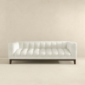 Modern Melissa Mid-Century 3-Seater White Boucle Modern <b>Sofa</b> for Living Room Furniture - Product Image 4