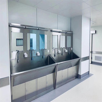 Évier chirurgical à pédale en acier inoxydable, équipement de salle blanche, lavage des mains médical et chirurgical, mobilier chirurgical portable