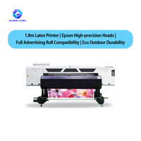 Imprimante à jet d'encre grand format 1,8 m avec têtes Epson I3200, 1900 dpi, encre écologique pour l'impression de bannières en vinyle et de papiers peints